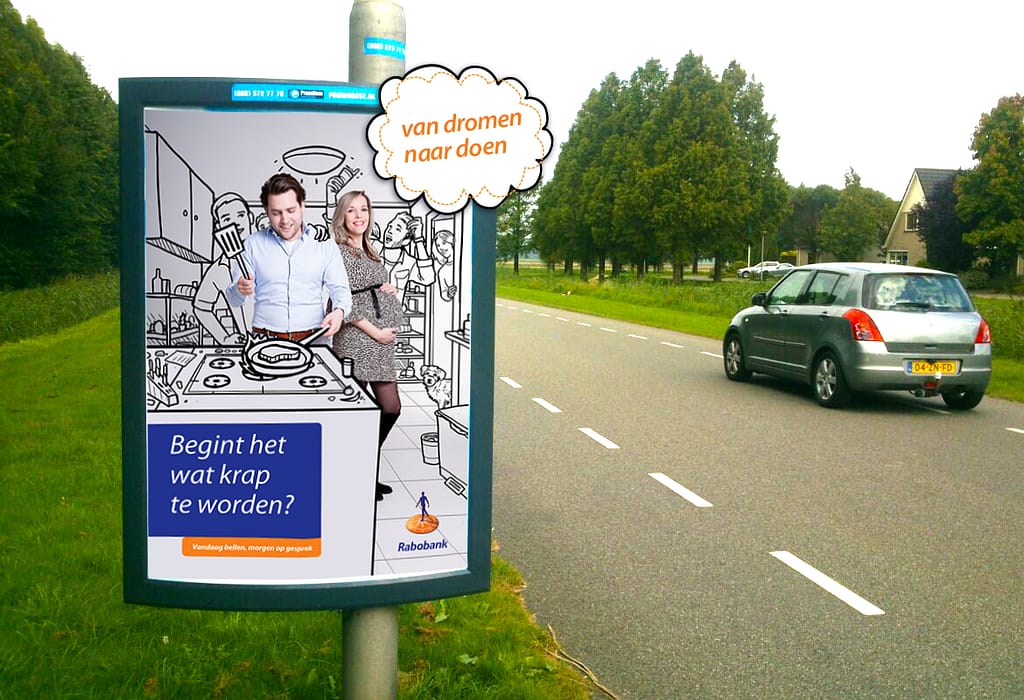 Rabobank langs de weg